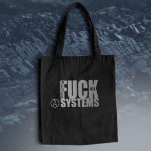AMBASSADOR21 "Fuck All Systems. Silver" Tote Bag