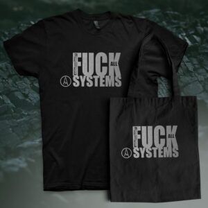 AMBASSADOR21 "Fuck All Systems. Silver" T-shirt + Tote Bag Bundle